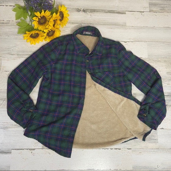 Fleece-lined Flannel Shirt / Jacket / Coat - Picture 6 of 8